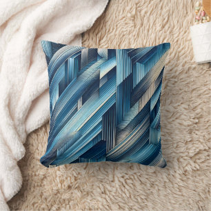 Blue Lines Of Motion Cushion