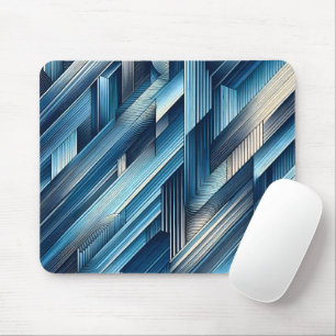 Blue Lines Of Motion Mouse Mat