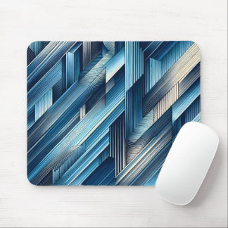 Blue Lines Of Motion Mouse Mat