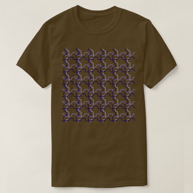 Blue Lines Pattern T-Shirt (Design Front)