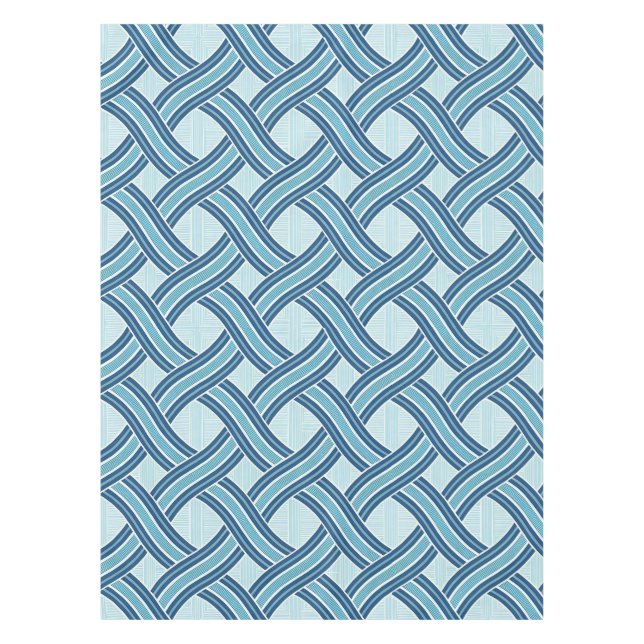 Blue Lines Pattern Tablecloth (Front)
