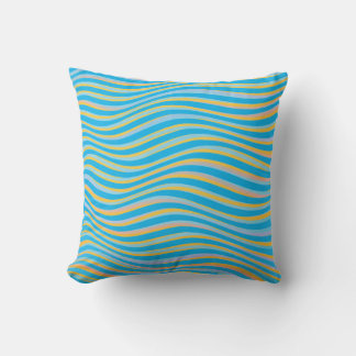 Blue lines Throw Pillow