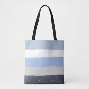 Blue lines tote bag