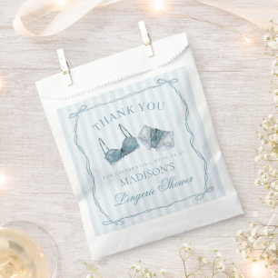Blue Lingerie Shower Bachelorette Party Dessert Favour Bags