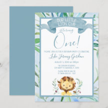 Blue Lion Cub First Birthday Party