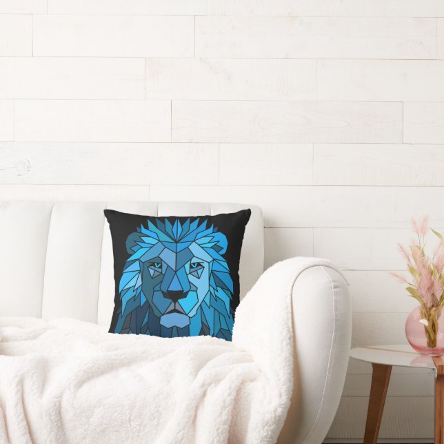 Blue Lion Cushion (Couch)