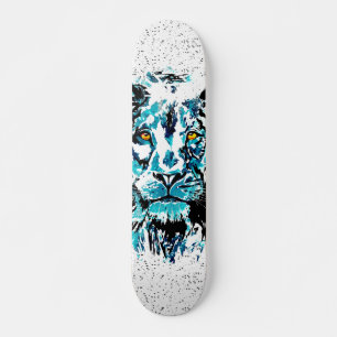 Blue Lion Drawing   Lion Skateboard