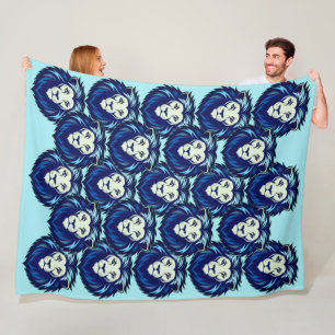 Blue Lion emote 2 Fleece Blanket