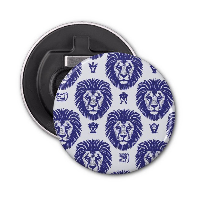 Blue Lion Heads Bottle Opener (Front)