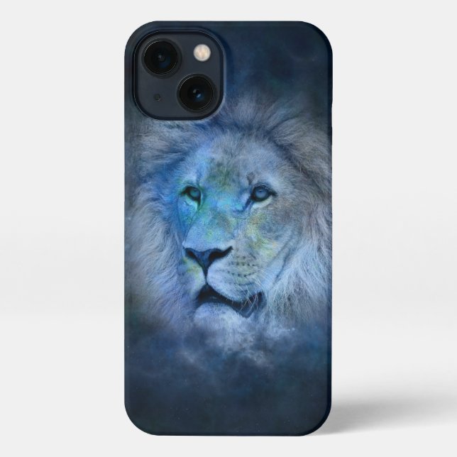 Blue lion iPhone case (Back)