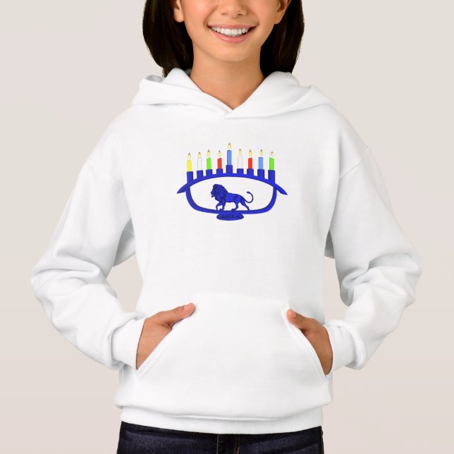 Blue Lion Menorah (Front)