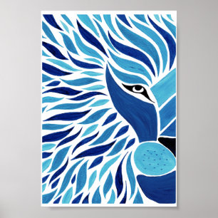 Blue Lion Poster
