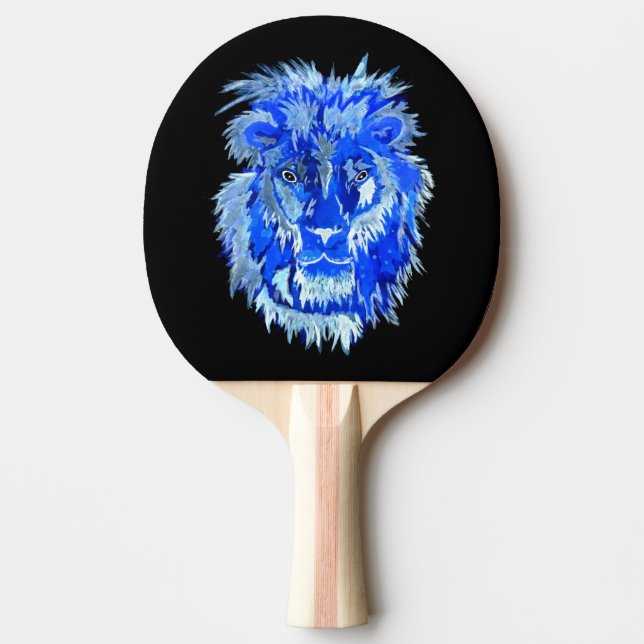 Blue Lion Spirit Ping Pong Paddle (Front)
