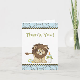 Blue Lion Thank You Card