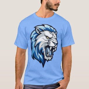 Blue Lions Head T-Shirt