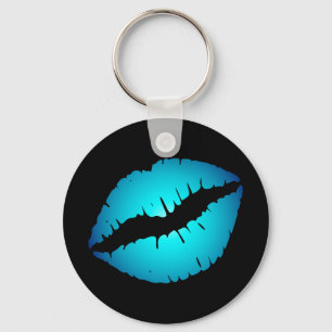 Blue Lips Keychain