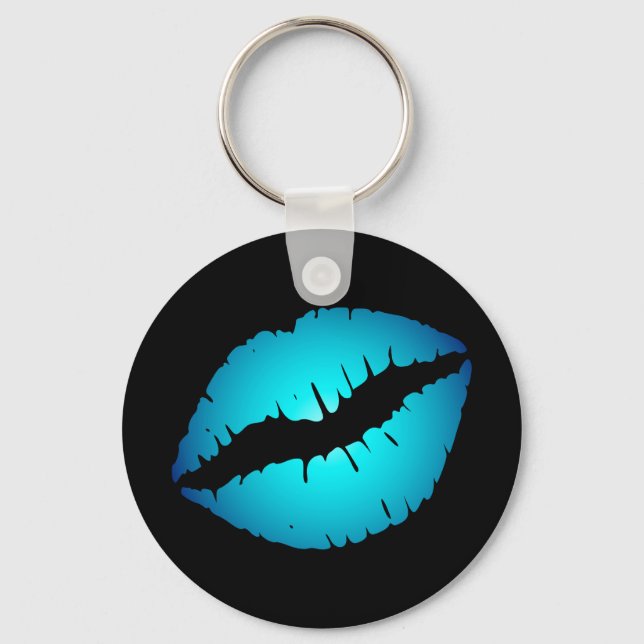 Blue Lips Keychain (Front)