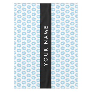 Blue Lips, Kiss, Lipstick, Your Name, Personalise Tablecloth