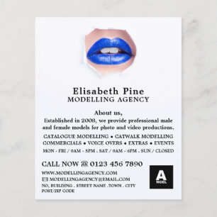 Blue Lips, Modelling Agency, Model Agent Flyer