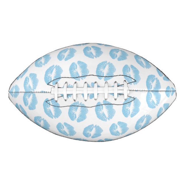 Blue Lips, Pattern Of Lips, Blue Lipstick, Kiss American Football (Front)