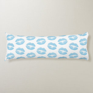 Blue Lips, Pattern Of Lips, Blue Lipstick, Kiss Body Cushion