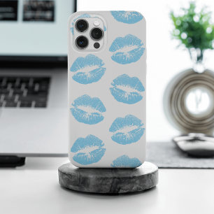 Blue Lips, Pattern Of Lips, Blue Lipstick, Kiss iPhone 15 Pro Max Case