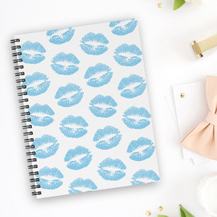Blue Lips, Pattern Of Lips, Blue Lipstick, Kiss Notebook