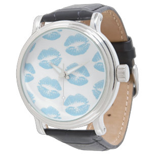 Blue Lips, Pattern Of Lips, Blue Lipstick, Kiss Watch
