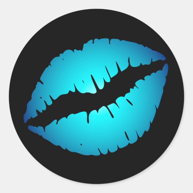 Blue Lips Stickers (Front)