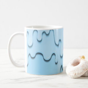blue liquid drops   coffee mug