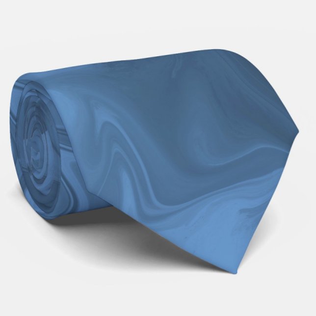 Blue Liquid Swirl Retro Tie (Creator Uploaded)