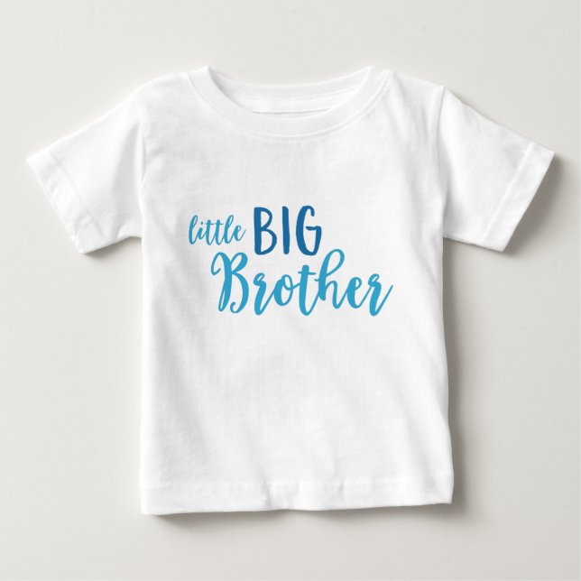 Blue Little Big Brother Toddler Long Sleeve Tee (Front)