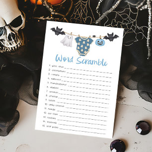 Blue Little Boo Clothesline Word Scramble Game
