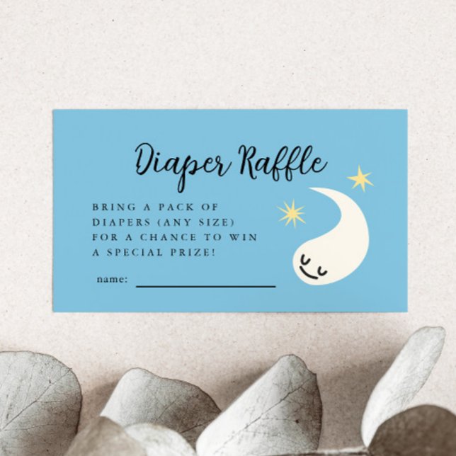 Blue Little Boo Diaper Raffle Ticket  Enclosure Card (Creator Uploaded)