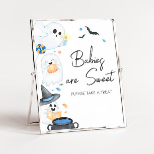 Blue Little Boo Halloween Babies are Sweet Poster