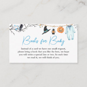 Blue Little Boo Halloween Books for Baby Enclosure Card