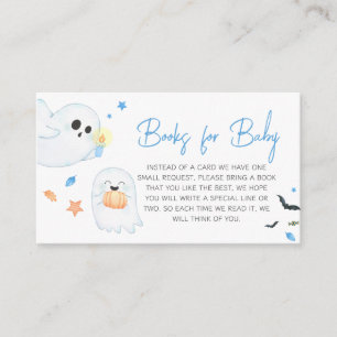 Blue Little Boo Halloween Books for Baby Enclosure Card