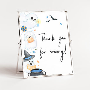 Blue Little Boo Halloween Thank you for Coming Poster