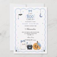 Blue Little Boo Is Almost Due Halloween Baby Showe