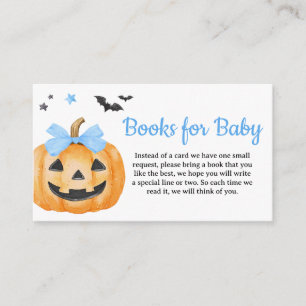 Blue Little Boo Spooky Pumpkin Books for Baby Enclosure Card