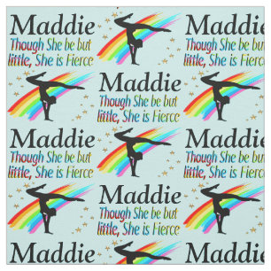 BLUE LITTLE BUT FIERCE GYMNAST CUSTOM FABRIC