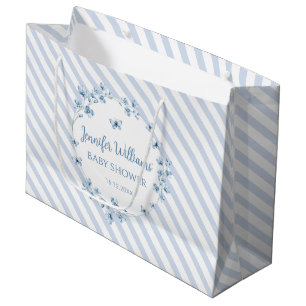 Blue little butterfly baby boy shower gift bags