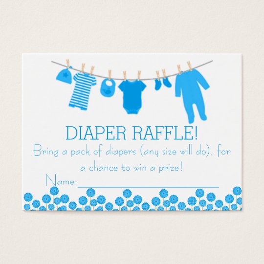 Blue Little Clothes Diaper Raffle Tickets