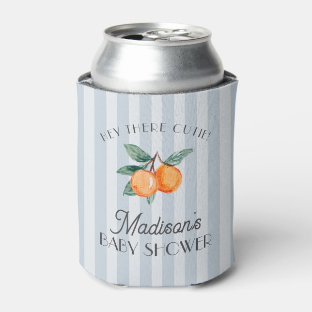 Blue Little Cutie Citrus Baby Shower Favours Can Cooler (Can Front)