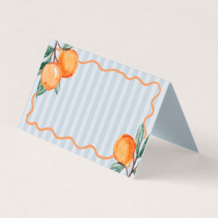 Blue Little Cutie Citrus Party Table Place Cards