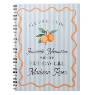 Blue Little Cutie Favourite Memories Birthday Notebook