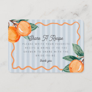 Blue Little Cutie Pastel Citrus Share a Recipe Enclosure Card