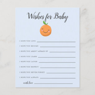 Blue Little Cutie Wishes for Baby Card