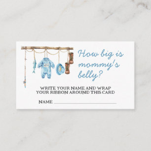Blue Little Fisherman Baby Shower Game Enclosure Card
