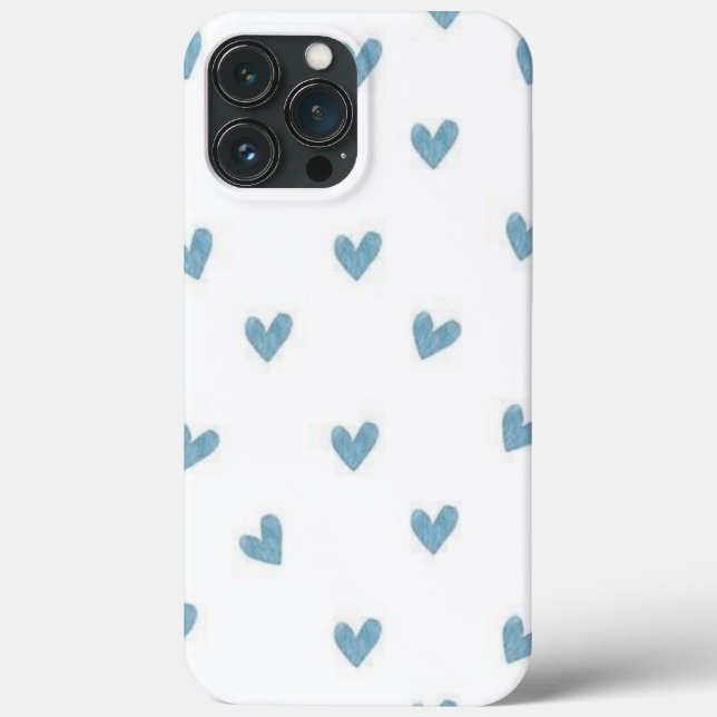 blue little hearts Case-Mate iPhone case (Back)